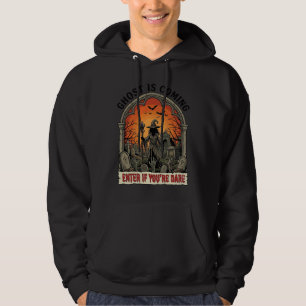 Spöket Kommer Häxa Gravplats Zombie Händer Hallowe Hoodie