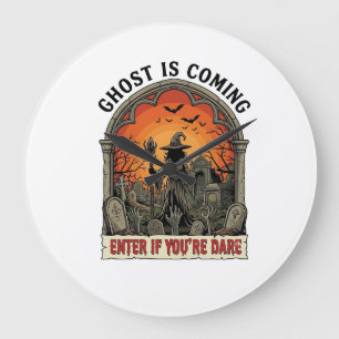 Spöket Kommer Häxa Gravplats Zombie Händer Hallowe Stor Klocka
