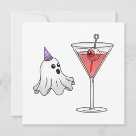 Spökets kostym & cocktailparty inbjudningar