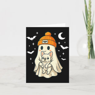 Spökfransk Bulldoggleksak Bulldogälskare Halloween Kort