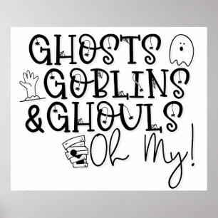 spökgoblins ghouls oh min mummy halloween poster