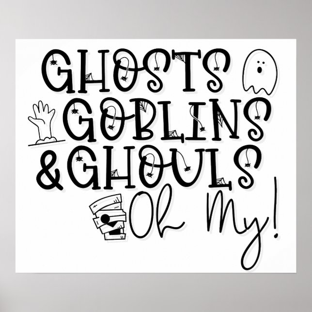 spökgoblins ghouls oh min mummy halloween poster (Framsidan)