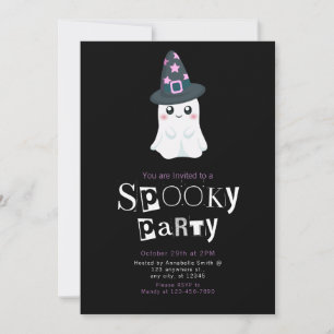 Spökguide stjärnor Modern minimalistisk Halloween Inbjudningar