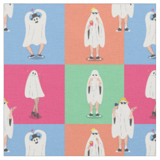 spökhalloween colorblock ghouls roligt tyg