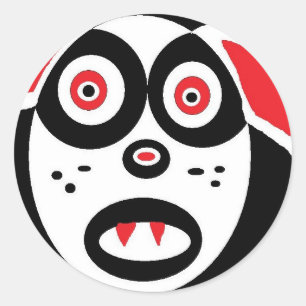 spökhund runt klistermärke