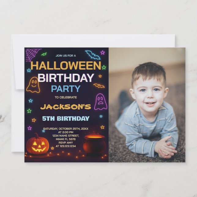 Spökhus Barnkalasinbjudan Inbjudningar (Framsida)