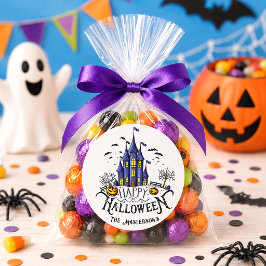 Spökhus Gott Halloween Godis Favorit Runt Klistermärke