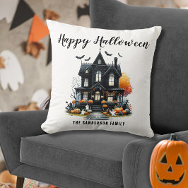 Spökhus Halloween Kudde