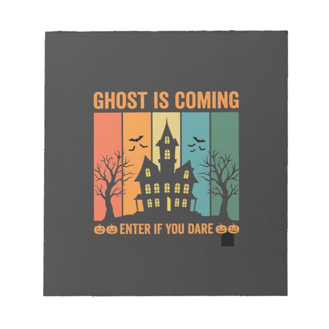 Spökhus Halloween Vector Design Anteckningsblock (Framsida)