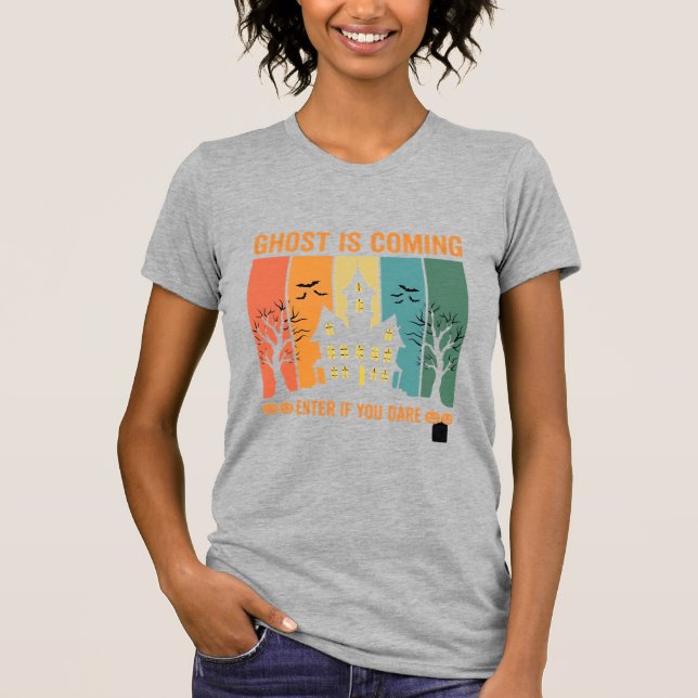 Spökhus Halloween Vector Design T Shirt (Framsida)