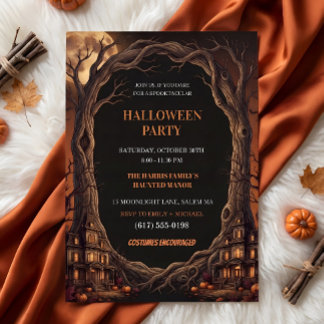 Spökhus Halloweenfest Inbjudningar