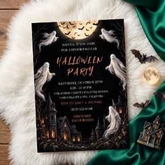 Spökhus Halloweenfest Inbjudningar