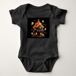 Spökhus i kristall för spädbarn till Halloween T Shirt