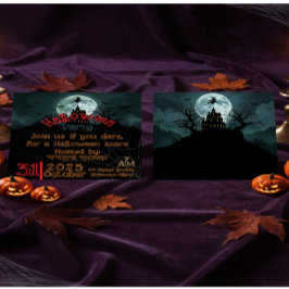 Spökhus och pumkinatt inbjudningar