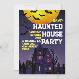 Spökhusfest Natt Tid Halloween för vuxna Inbjudningar