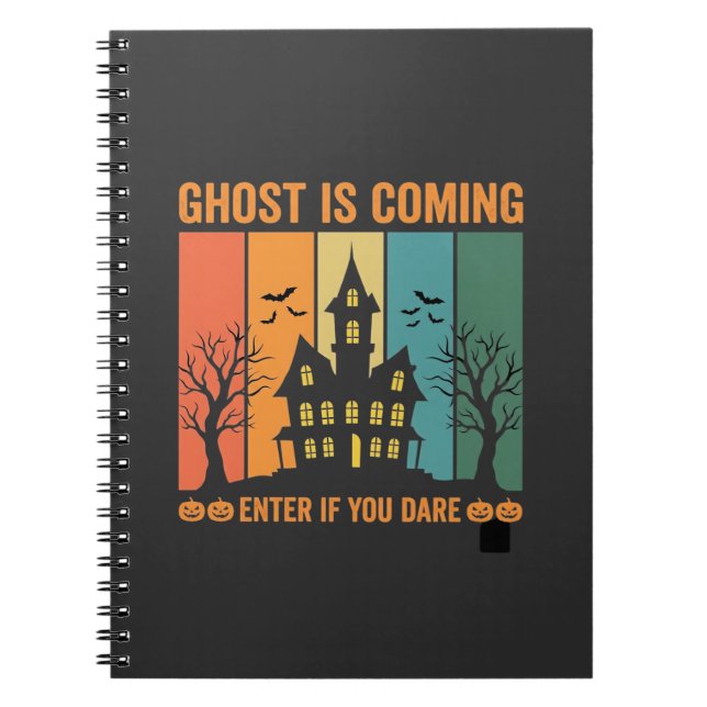 Spökhusrädd hus Halloween Vector Design Anteckningsbok (Framsidan)