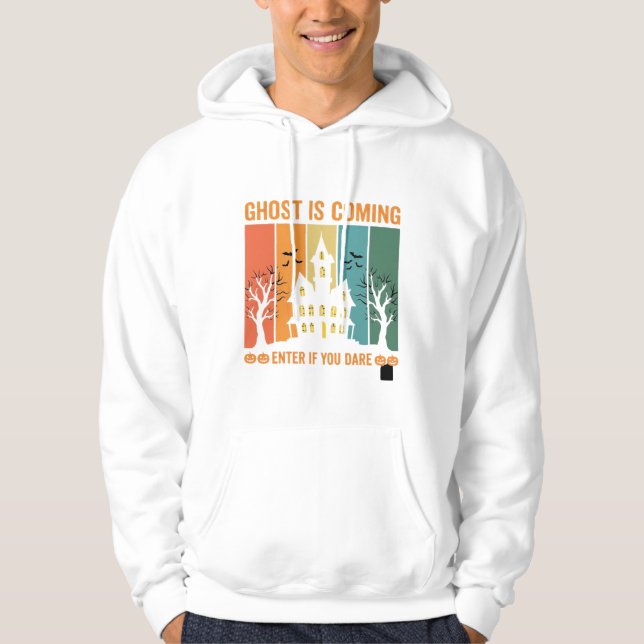 Spökhusrädd hus Halloween Vector Design Hoodie (Framsida)