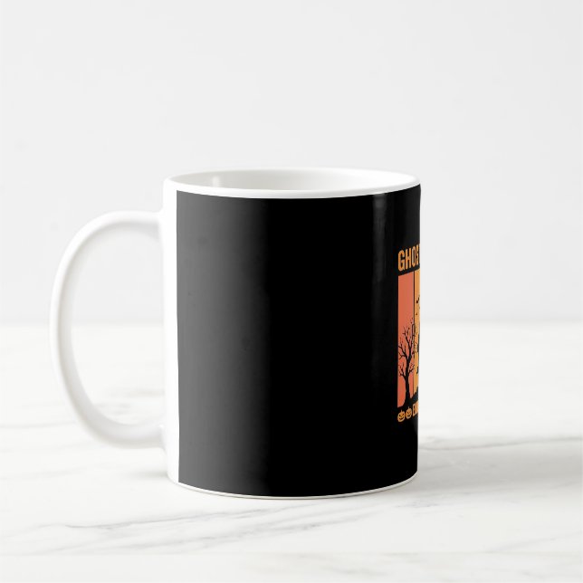 Spökhusrädd hus Halloween Vector Design Kaffemugg (Vänster)