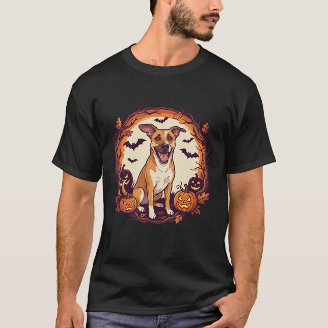 spökig hund T-shirt (Framsida)