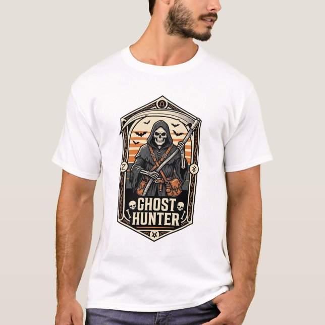 Spökjägare Tröja Vintage Reaper Halloween Design (Framsida)