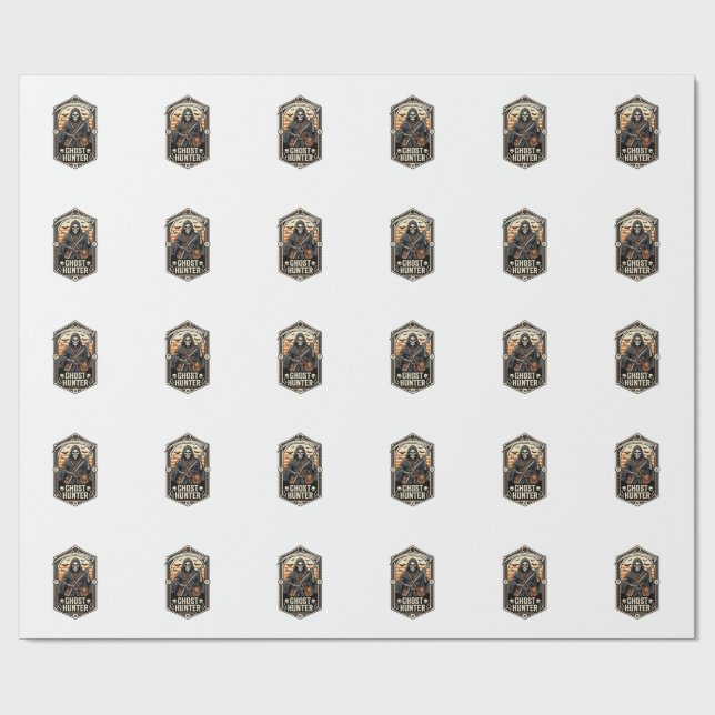 Spökjägare Tröja Vintage Reaper Halloween Design Presentpapper (Platt)