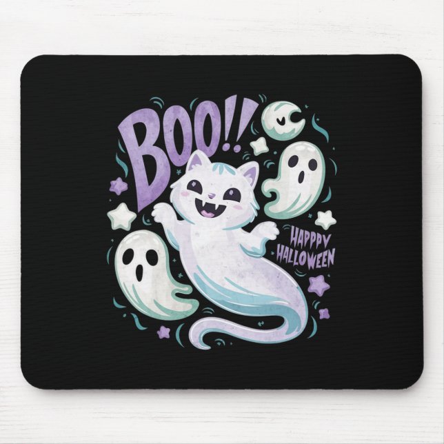 Spökkatten Boo Kitty Halloween  Musmatta (Framsidan)