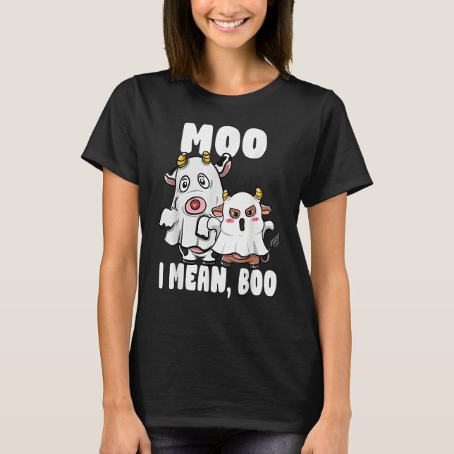 Spökko Mår Jag Menar Boo Pumpa Måne Halloween Fa T Shirt (Framsida)