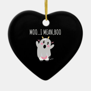 Spökko Mörar Jag Menar Boo Halloween Present Julgransprydnad Keramik