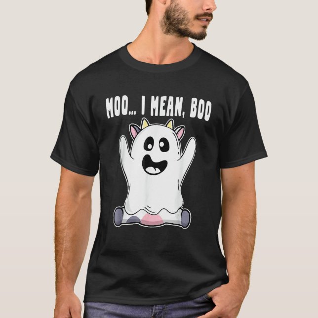 Spökko Mörar Jag Menar Boo Pumpa Måne Halloween Fa T Shirt (Framsida)