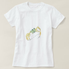 Spökkrabba i ljust grönt till gult tee shirt