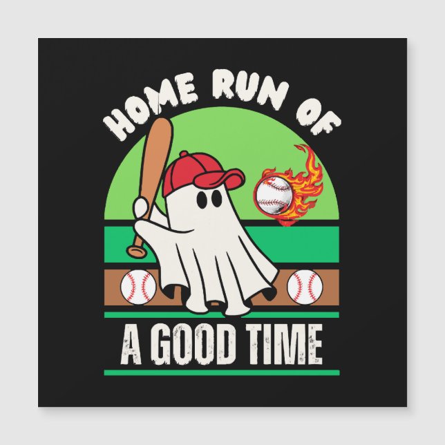 Spöklik basebollspelare Halloween (Framsida)
