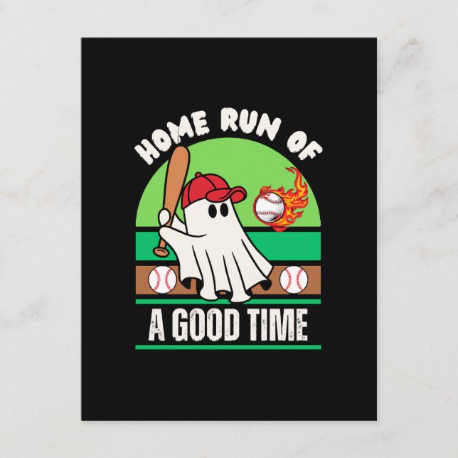 Spöklik basebollspelare Halloween Tilläggskort (Framsida)