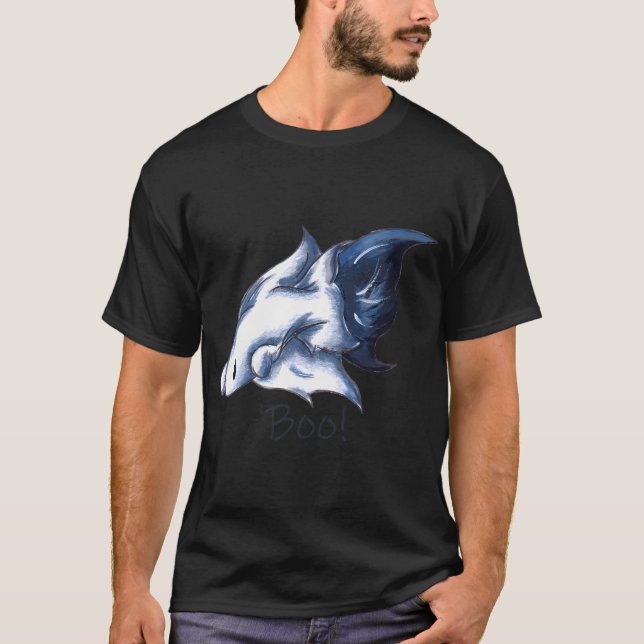 Spöklik Blå (Med Text) T Shirt (Framsida)