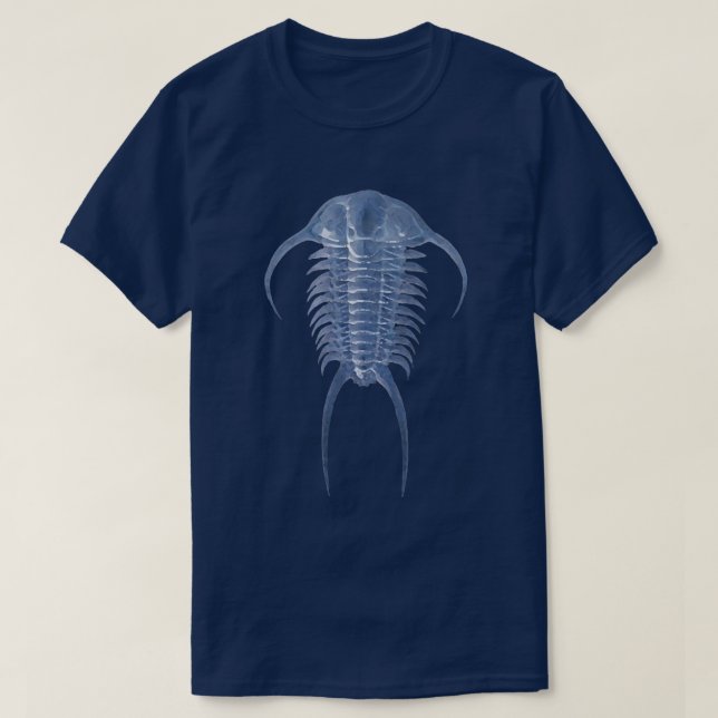 Spöklik blå Paraceraurus Trilobit T Shirt (Design framsida)