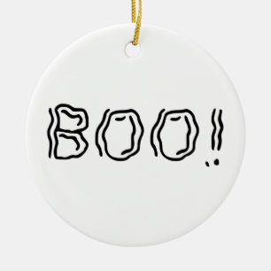 Spöklik Boo! Julgransprydnad Keramik