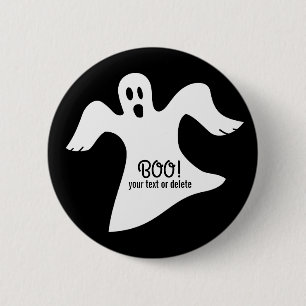 Spöklik BU för ordstäv för Halloween vitspöke Knapp