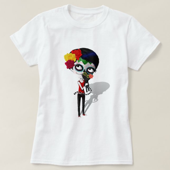 Spöklik Diameter de Los Muertos Flicka Tee (Design framsida)