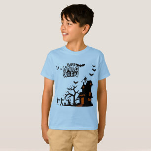 Spöklik fyrverkeriparad ljusblå t shirt
