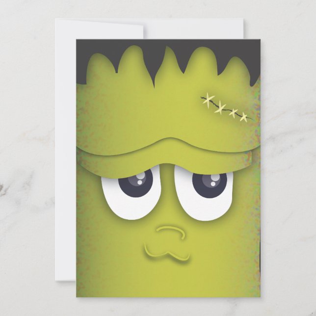 Spöklik gigantisk Head halloween festinbjudan Inbjudningar (Framsida)