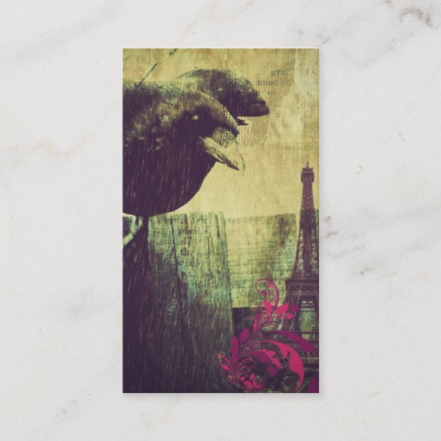 Spöklik halloween för Paris Eiffel torn korpsvart Visitkort (Framsida)