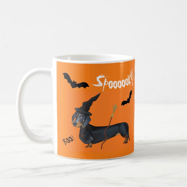 Spöklik Halloween taxhäxa & mamma Kaffemugg (Vänster)