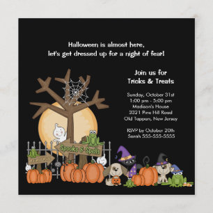 SPÖKLIK inbjudan för Halloween platshalloween fest