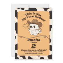 Spöklik "Inte Min Första Rodeo" Födelsedagsinbjuda