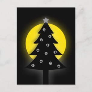 Spöklik julgran helg vykort