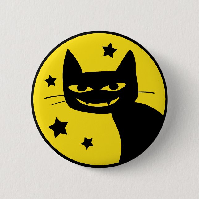 Spöklik katt knapp (Framsida)