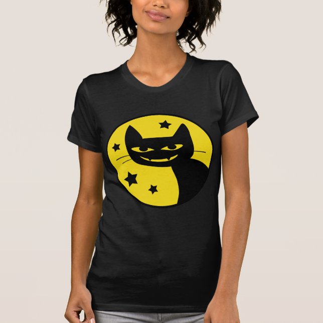 Spöklik katt t-shirt (Framsida)