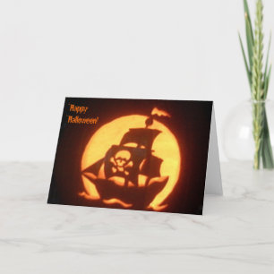 Spöklik piratfrakt kort