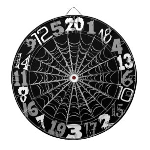 Spöklik spindelnät Halloween Darttavla