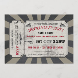 Spöklik Spooktacular för Halloween biljettparty Inbjudningar