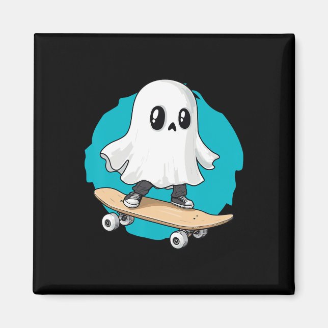Spöklik Trippy Vaporwave Halloween Techno Rave Edm Magnet (Framsidan)